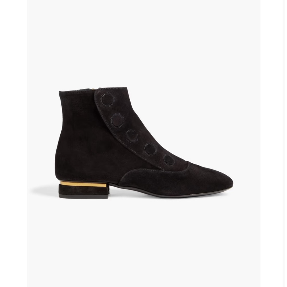 Tod's Snap-detailed suede ankle boots